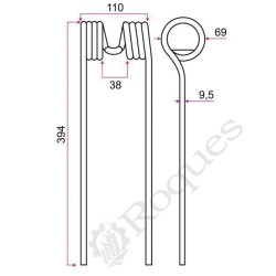 DENT GIROFANEUR TYPE KUHN 57609000 / GRANGE & WALTER GW 576