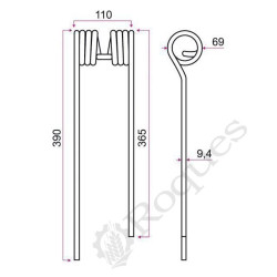 DENT TYPE KUHN 58740600 / GRANGE & WALTER GW 370 G