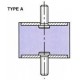PLOT ANTI VIBRATOIRE ( SILENT BLOC ) TYPE A 40 x 40 M10