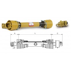 TRANSMISSION EUROCARDAN AX2 AVEC ROUE LIBRE RL1 1'3/8Z6 1600Nm