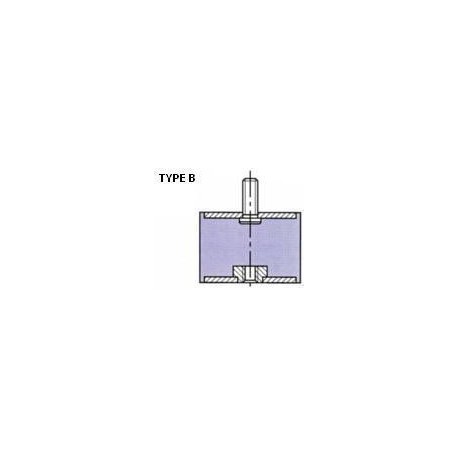 PLOT ANTI VIBRATOIRE ( SILENT BLOC ) TYPE B 50x45 M10