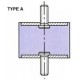 PLOT ANTI VIBRATOIRE ( SILENT BLOC ) TYPE A 80x70 M14