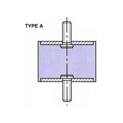 PLOT ANTI VIBRATOIRE ( SILENT BLOC ) TYPE A 80x70 M14