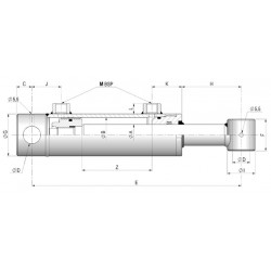 VERIN DOUBLE EFFET CHAPEL ( 704.1000 ) Ø40X70 Course 1000