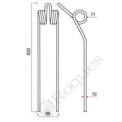 DENT TYPE KUHN 57763700 / K8011670 - GRANGE & WALTER GW 444