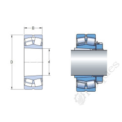 ROULEMENT A ROULEAUX SPHERIQUES 80X140X33 ( ALESAGE CONIQUE )