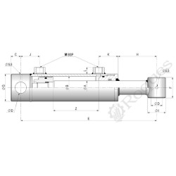 VERIN DOUBLE EFFET CHAPEL ( 701.1 ) Ø25X40 Course 100