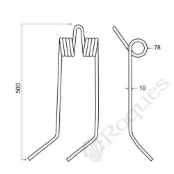 DENT DE RECOUVREMENT G. TYPE KUHN / GRANGE & WALTER GW 841 G *