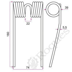 DENT PICK-UP TYPE KRONE 9380405 / GRANGE & WALTER GW 326