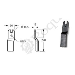 LAME D. TYPE KUHN K1602790 / MUZZI - prix valable jusqu'à épuisement 