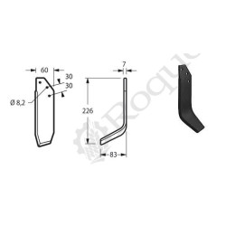 LAME 3 TROUS TYPE KUHN 59603100 / MUZZI