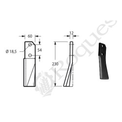 LAME VRILLEE D. TYPE KUHN 52260000 / MUZZI