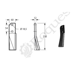 LAME VRILLEE G. TYPE KUHN 52260100 / MUZZI