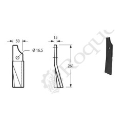 LAME VRILLEE G. TYPE KUHN CULTITILLER 52325100 / MUZZI