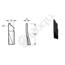 LAME VRILLEE G. TYPE KUHN CULTITILLER K1601460 FAST-FIT / MUZZI 