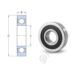 GALET DE ROULEMENT 25x62x15 IMPORT