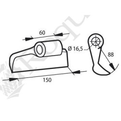 MARTEAU TYPE HUMUS , FERRAND , GARD / PONCIAL