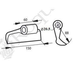 MARTEAU TYPE HUMUS , GIMBRE  / PONCIAL