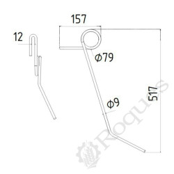 DENT DE HERSE AR. TYPE MASCHIO - GASPARDO / GRANGE & WALTER GW 505