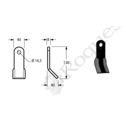 COUTEAU TYPE KUHN - NOBILI 6060000 - J1781000 / EUROZAPPA