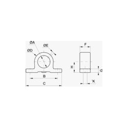 PALIER ( LA PAIRE ) A VISSER POUR VERIN TELESCOPIQUE Ø40