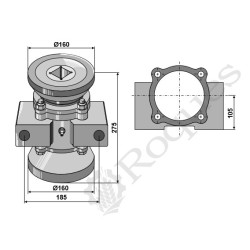 PALIER pour ARBRE 50x50 TYPE QUIVOGNE 