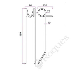 DENT DE HERSE TYPE RAU SICAM / GRANGE & WALTER GW 259