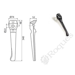 DENT DE HERSE ROTATIVE TYPE LELY 116990112 / EUROZAPPA