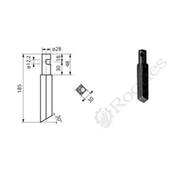 DENT DE ROTOTILLER 30X30 TYPE RAU RG00049048 / EUROZAPPA