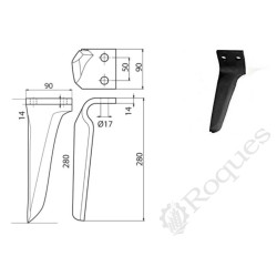 DENT DE HERSE ROTATIVE TYPE MORENI-SICMA- LANDSBERG / EUROZAPPA