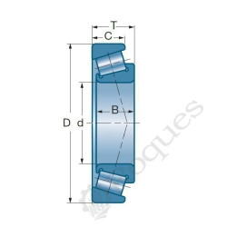 ROULEMENT A ROULEAUX CONIQUES 50X110X29.25 ( 30310D )