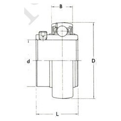 ROULEMENT DE PALIER 50X90X23/51.6 ( A VIS POINTEAU ) - voir UC210C