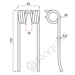 DENT TYPE FAHR VF06296285 , KUHN Z4200020 / GRANGE & WALTER GW 308