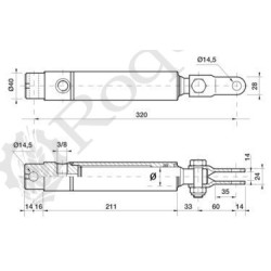 VERIN DE FREINAGE "BOGGIE" CHAPEL  ø30 ea320