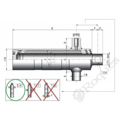 VERIN TELESCOPIQUE CHAPEL 68-88-107 C1160 Articulation Haute 