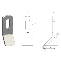 COUTEAU CUILLER 35x8 Forges Gorce FG000134 / 100.35.8
