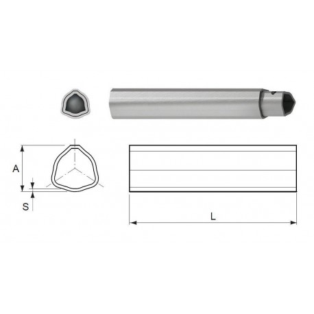 TUBE TRILOBE B4N/AX4 EXT 43.5x3.4 ( 3.03 ) / BINACCHI - BONDIOLI