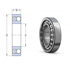 ROULEMENT A BILLES AUTO-ALIGNEUR Skf 30X72X19