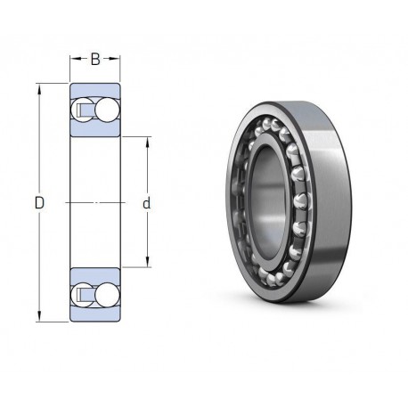 ROULEMENT A BILLES AUTO-ALIGNEUR Skf 30X72X19