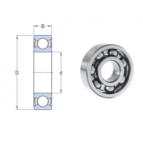 ROULEMENT RIGIDE A UNE RANGEE DE BILLES Nsk 20X42X8