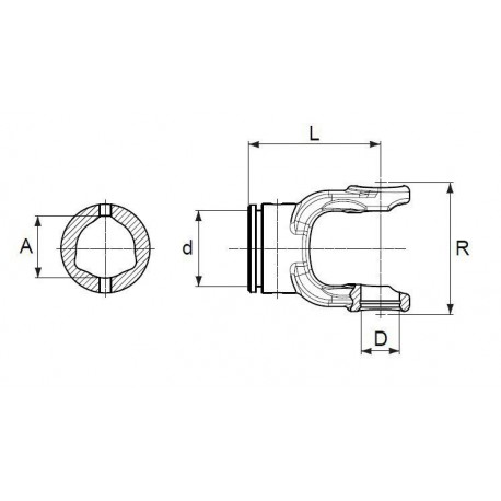 MACHOIRE TUBE EXT ( 2.06 ) TYPE BONDIOLI