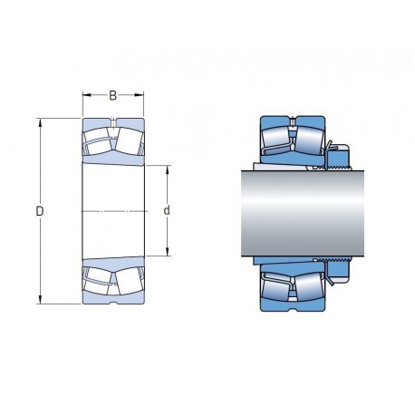 ROULEMENT A ROULEAUX SPHERIQUES Nsk 50X90X23 ( ALESAGE CONIQUE )