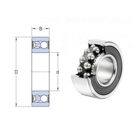 ROULEMENT A BILLES AUTO-ALIGNEUR Nsk 20X52X21