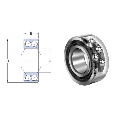 ROULEMENT A 2 RANGEES DE BILLES A CONTACT OBLIQUE Nsk 40X80X30.2