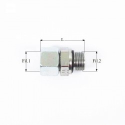 ADAPTEUR MALEMETRIQUE CYLINDRIQUE AJA12S M18X150