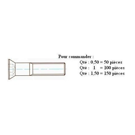 VIS FHC 10.9 brut DIN 7991 M5x16 ( prix aux 100 pièces ) Boitage 200