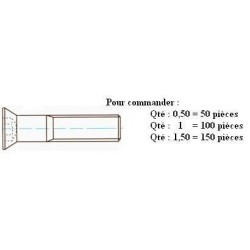 VIS FHC 10.9 brut DIN 7991 M10x35 ( prix aux 100 pièces ) Boitage 100