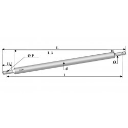 BARRE D' ATTELAGE Ø45X800/980 DEC.28 ( sans coupelle ) Forges Sdt