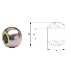 ROTULE BRAS INF. CAT.3/3 TYPE WALTERSCHEID 099038 ( Ø 37,1 x 64 )