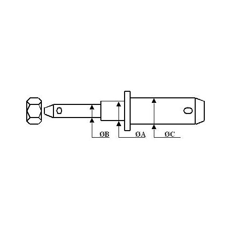 PITON D'ATTELAGE DOUBLE 28-22 M24